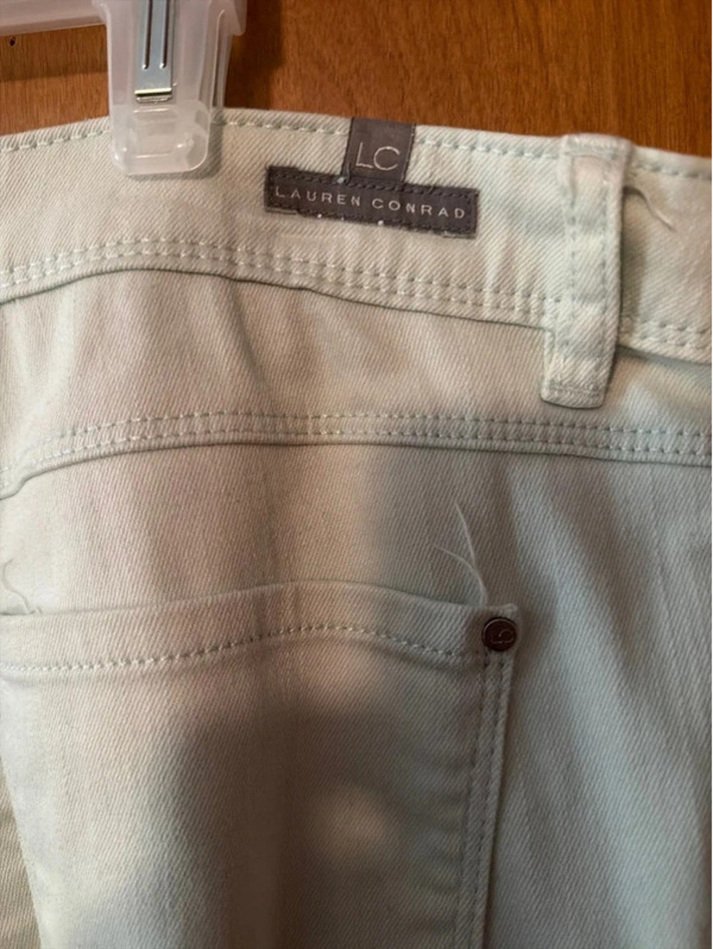 LC Lauren Conrad Women’s Size 16 Light Mint Green Skinny Jeans - Picture 5 of 8